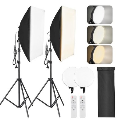 LED Softbox Licht kit Für Studiofotografie 2800-6000K BiColor Beleuchtungsset