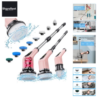 Elektrische Reinigungsbürste,Electric Spin Scrubber schnurlos mit 8 austausch...