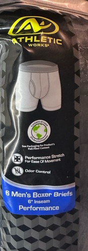 12 Pairs Of Athletic Works Mens Performance Mesh Boxer Briefs Size 3XL (48-50) - 第 5/5 張圖片