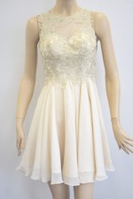 FAVANIA Glamour Ivory Chiffon Wedding Dress Size 00 On Sale