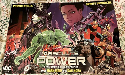Absolute Power 24x36 promo poster New DC Comics Superman Batman Waid Mora