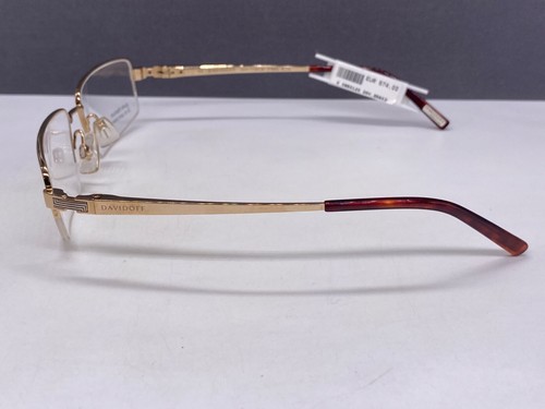 Davidoff Brille Herren Eckig Gold Plated 23 ct Titan Groß L 95603 NP:574€ - Bild 8 von 16