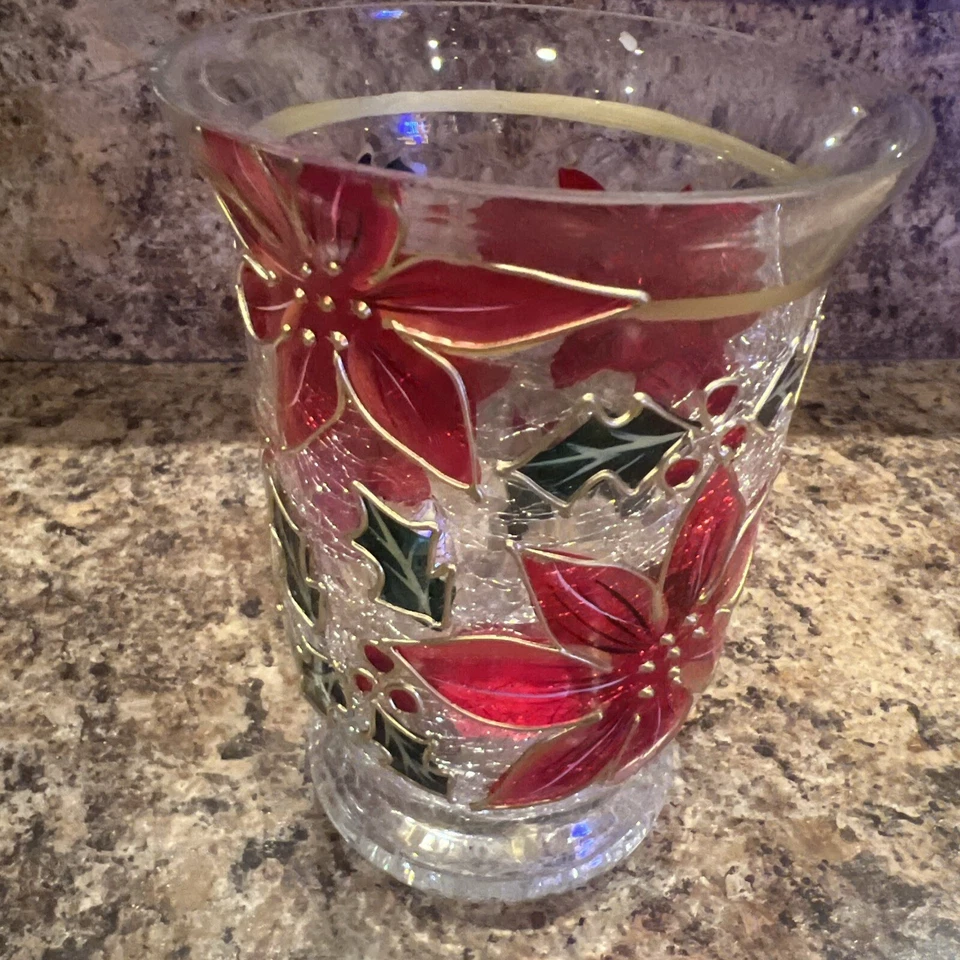 NUEVO Candelabro Macy’s Celebraciones CRISTAL POINSETTIA En Caja Foto 2 de 4