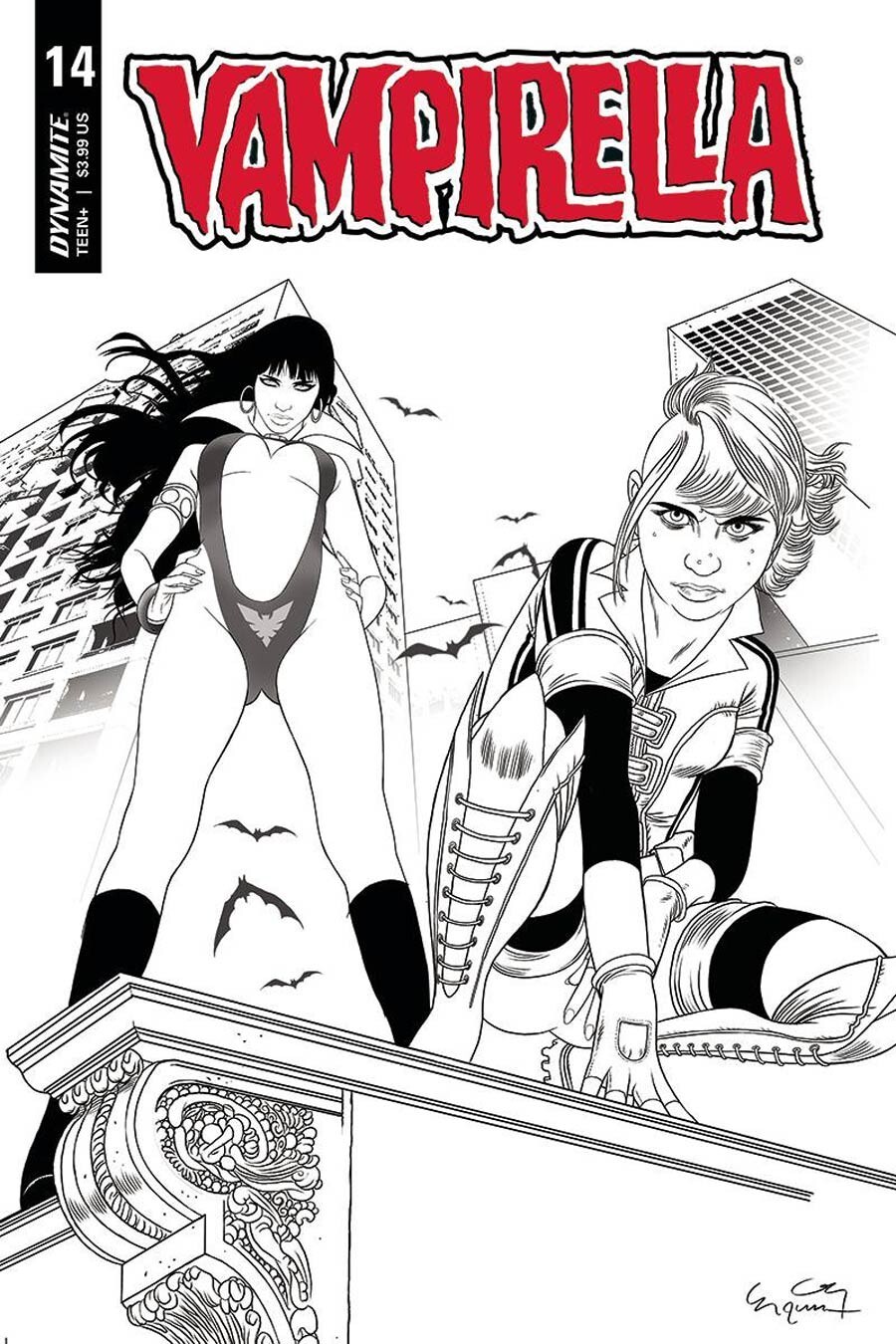 Vampirella #14 1:20 Ergun Gunduz B&W Sketch Variant Dynamite 2020 - NM or Better