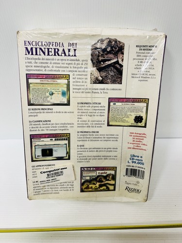 Encyclopedia Of Minerals CD ROM PC Software Big Box Sealed New Rizzoli - Picture 3 of 3