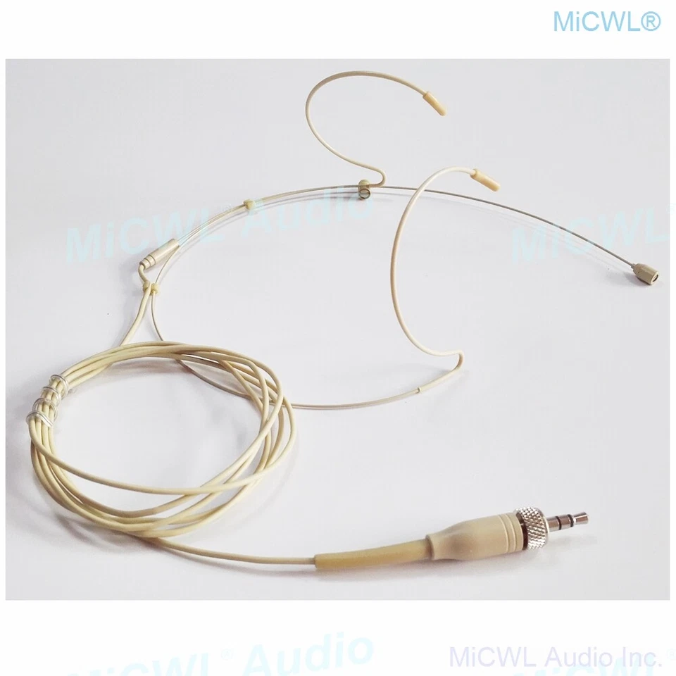 Beige Headset Microphone For Sennheiser ew100 sk100 G2 G3 G4 SK HeadMic ear Mics - Image 2 of 3