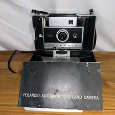 Vintage Polaroid Automatic 250 Land Camera With Case And Manual Untested
