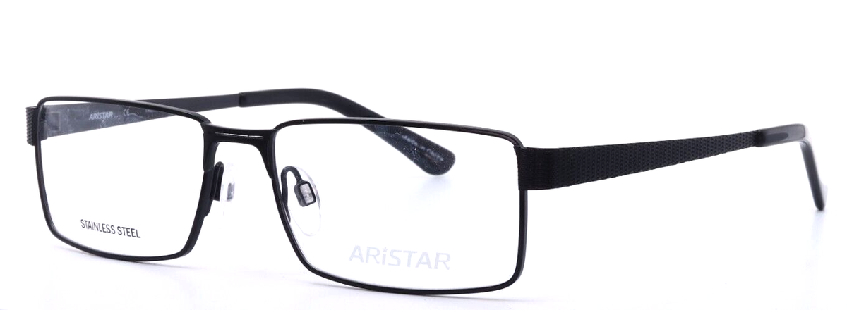 ARISTAR AR18636 538 Black Mens Rectangle Full Rim Eyeglasses 54-16