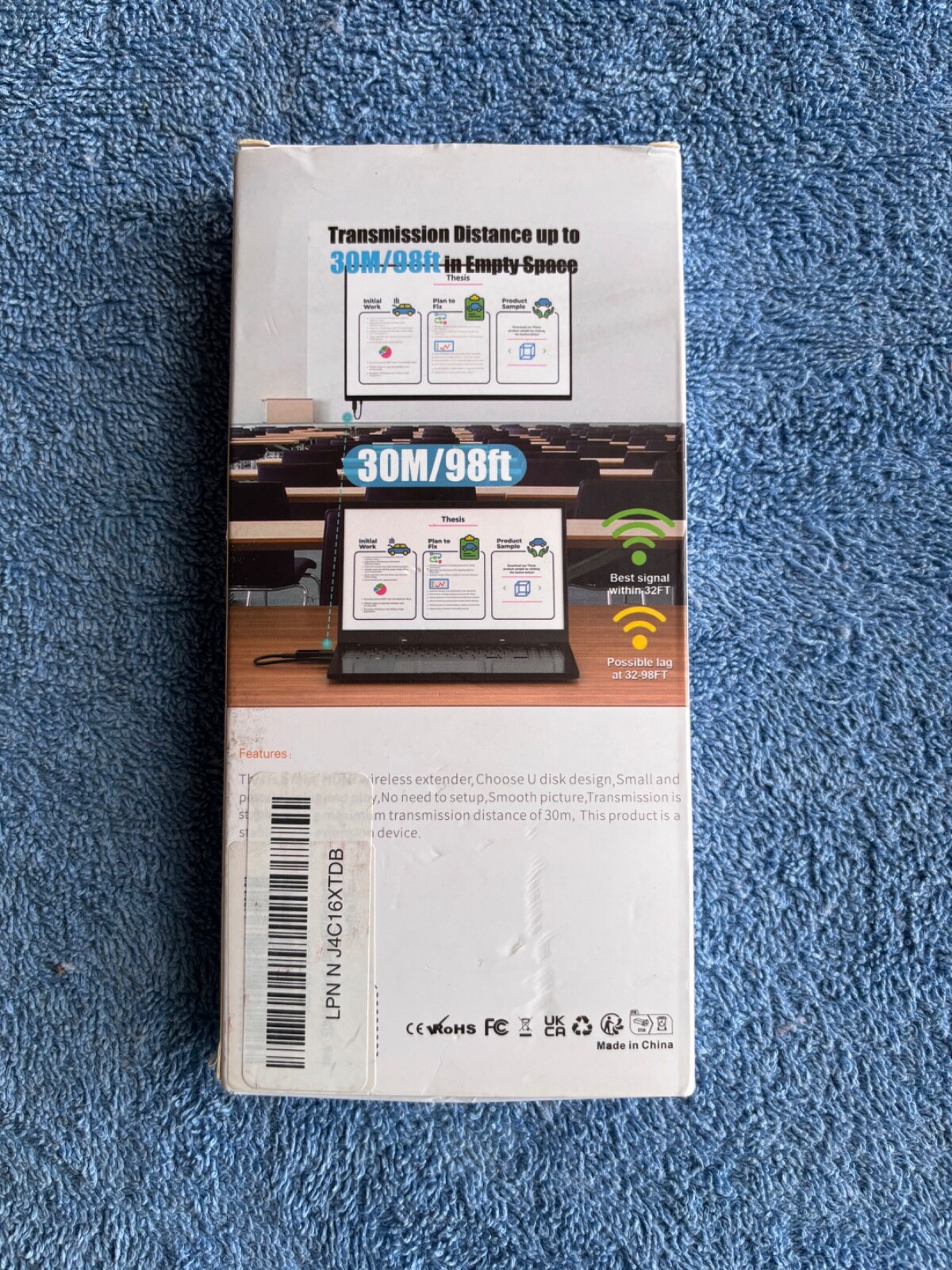 HDMI Wireless Extender Kit Transmitter & Receiver Portable Wireless Plug & Play