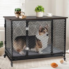 Indoor Dog Crate Furniture,Dog Kennel Movable Side End Table for Dogs