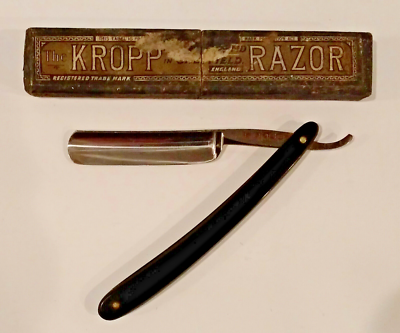 KROPP　Sheffield England【西洋剃刀】 KROPP Straight Razor & Box Made and Ground in Sheffield, England
