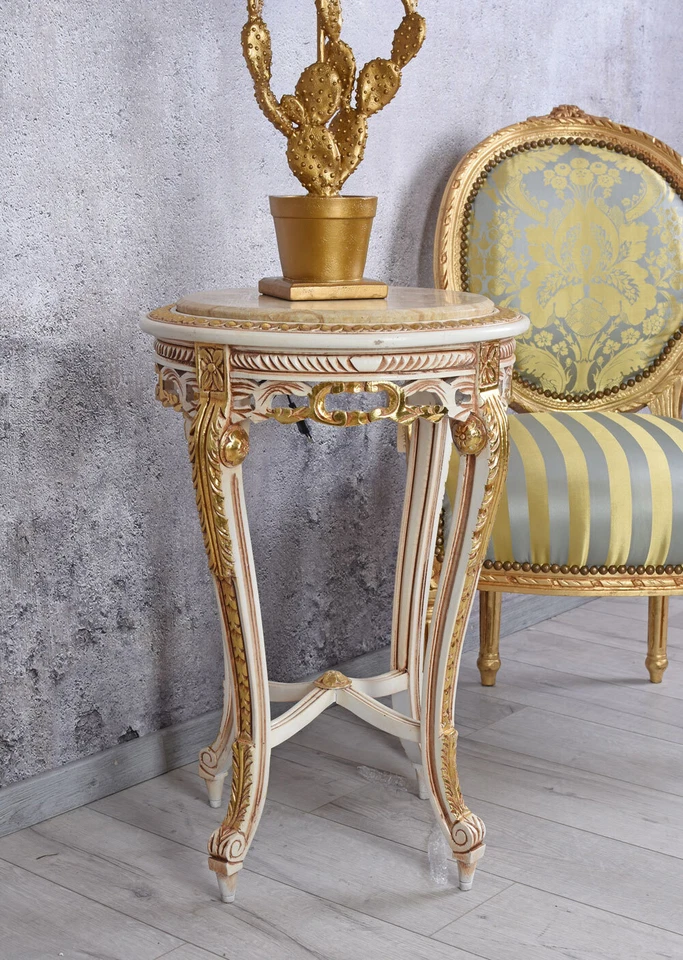 Night Table Baroque Side Table Flower Stand Sofa Table Tea Table Console Table - Image 2 of 4
