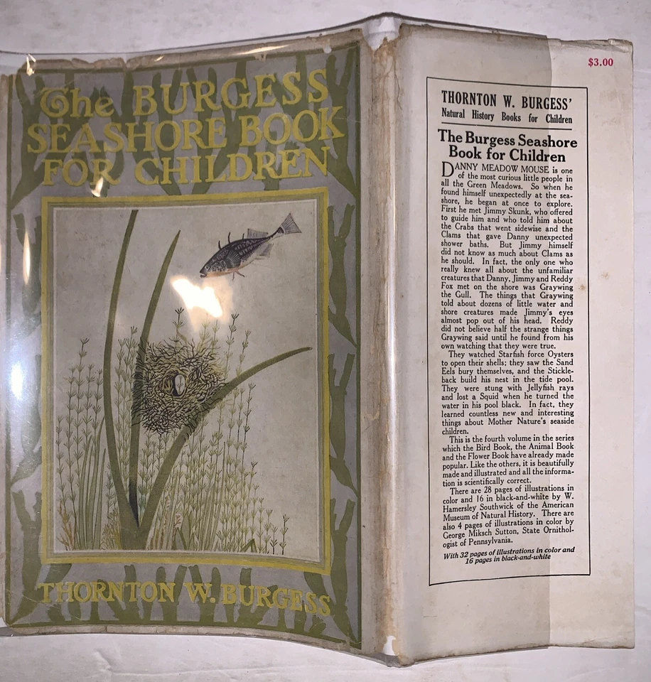 SIGNED, THE BURGESS SEASHORE BOOK FOR CHILDREN, by THORNTON W. BURGESS, DJ, 1939 Foto 4 de 4