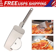 4 in 1 Stainless Steel Pizza Cutter Wheel Non Stick Pizza Slicer Dishwasher Safe