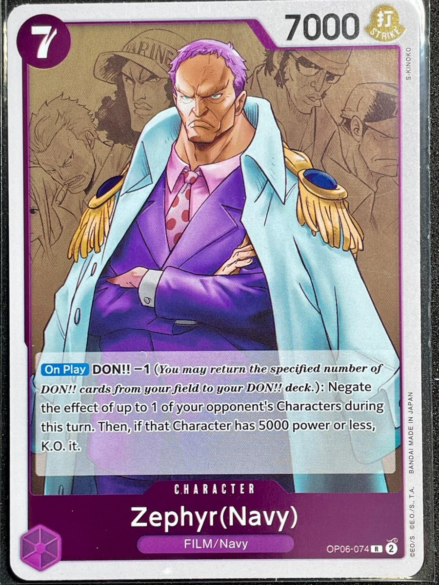 【THE MOZZ】Clean Pocket One Piece Zephyr (Navy) One Piece Wings of the Captain #OP06-074 Rare