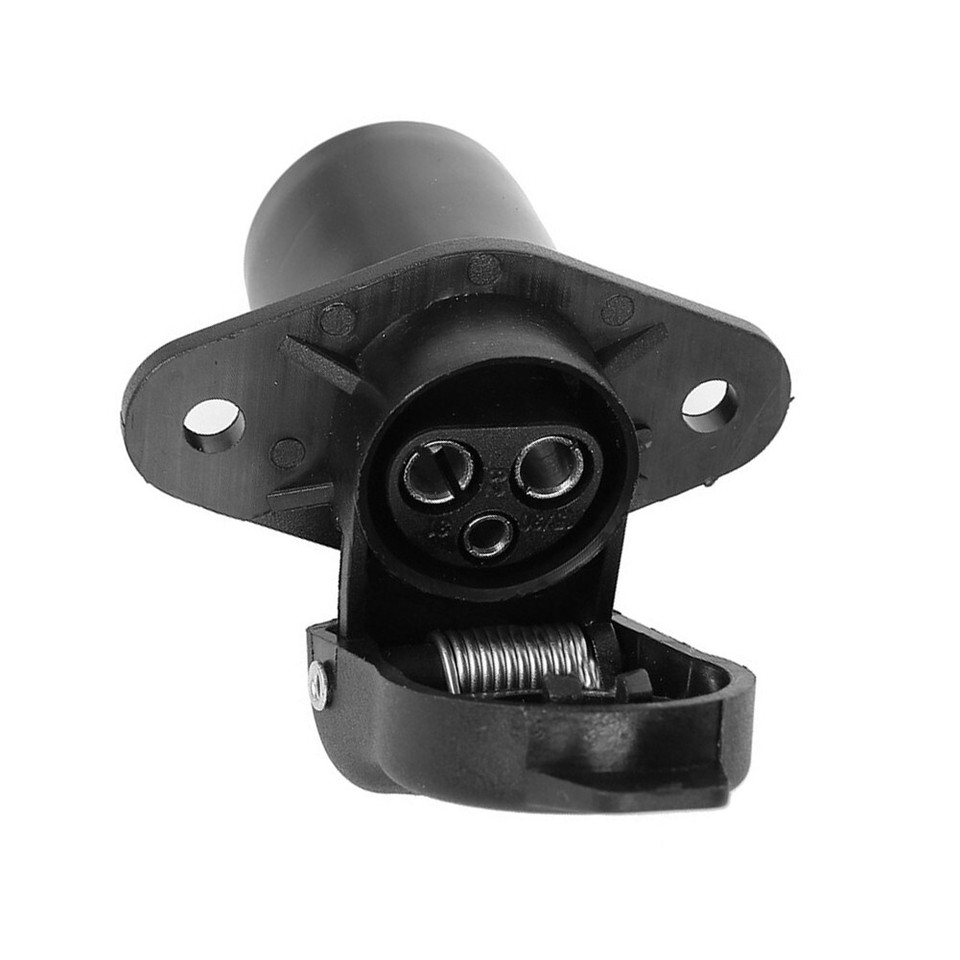 1 X 12V 3hole Socket Connector Truck Tractor Trailer Adapter Power