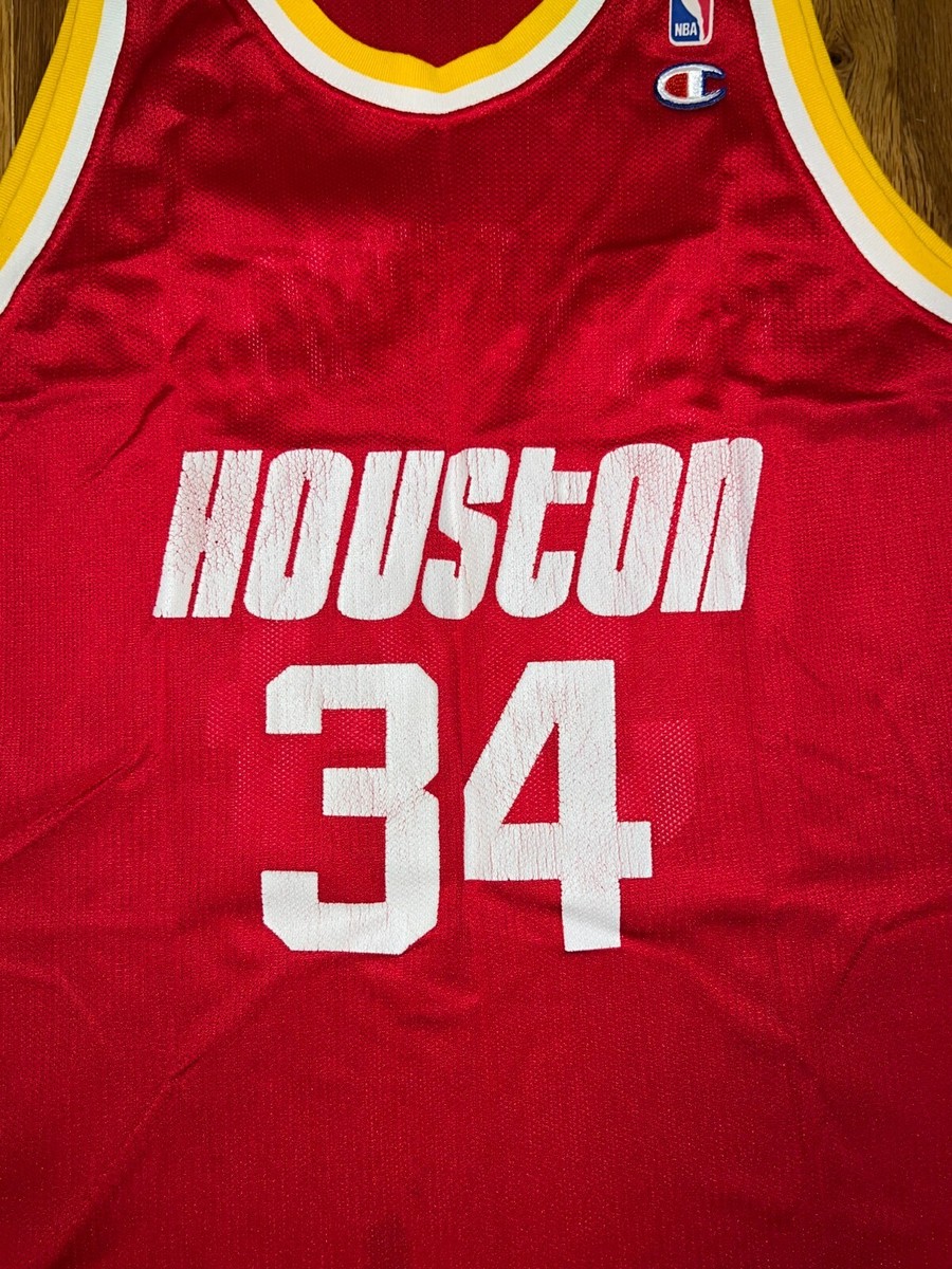 HAKEEM OLAJUWON Houston Rockets Vintage Champion Jersey 48 NBA