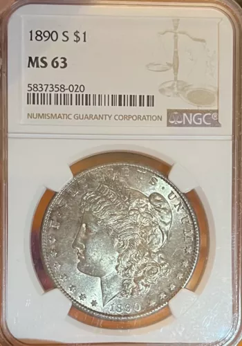 1890-S NGC MS63 Morgan Silver Dollar