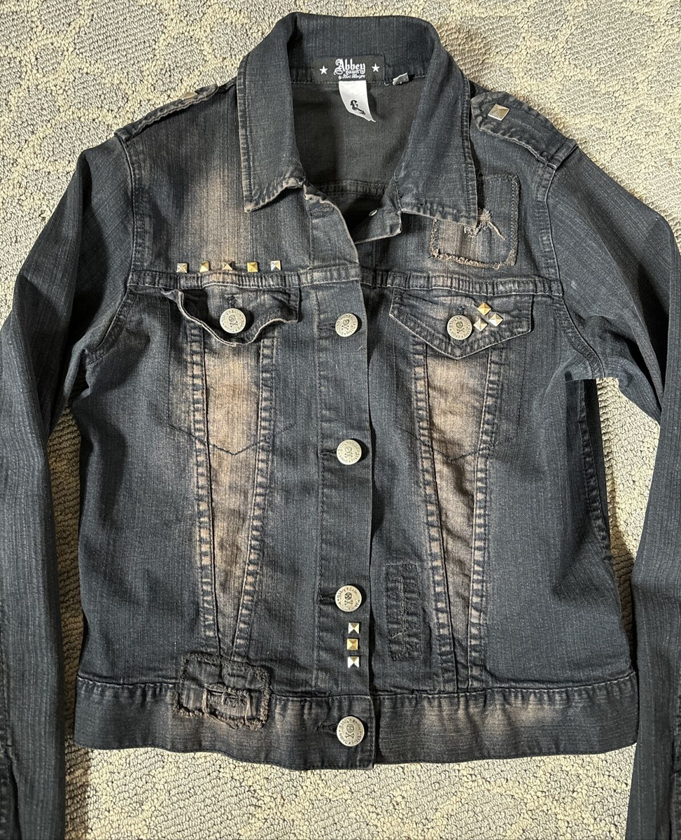 AVRIL LAVIGNE Abbey Dawn Black Denim Jacket Size Large | eBay