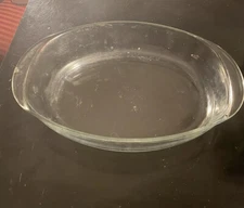  DURALEX France 10 X 14 Oval Glass Baking Disn - EUC