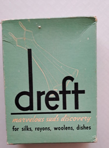 Vintage 1940s–50s Dreft Laundry Soap EMPTY Box Movie Prop Nostalgia