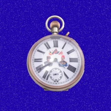 WW1 Goliath Patent 8-Day Military 17J Omega Kitchener & Joffre Pocket Watch 1915