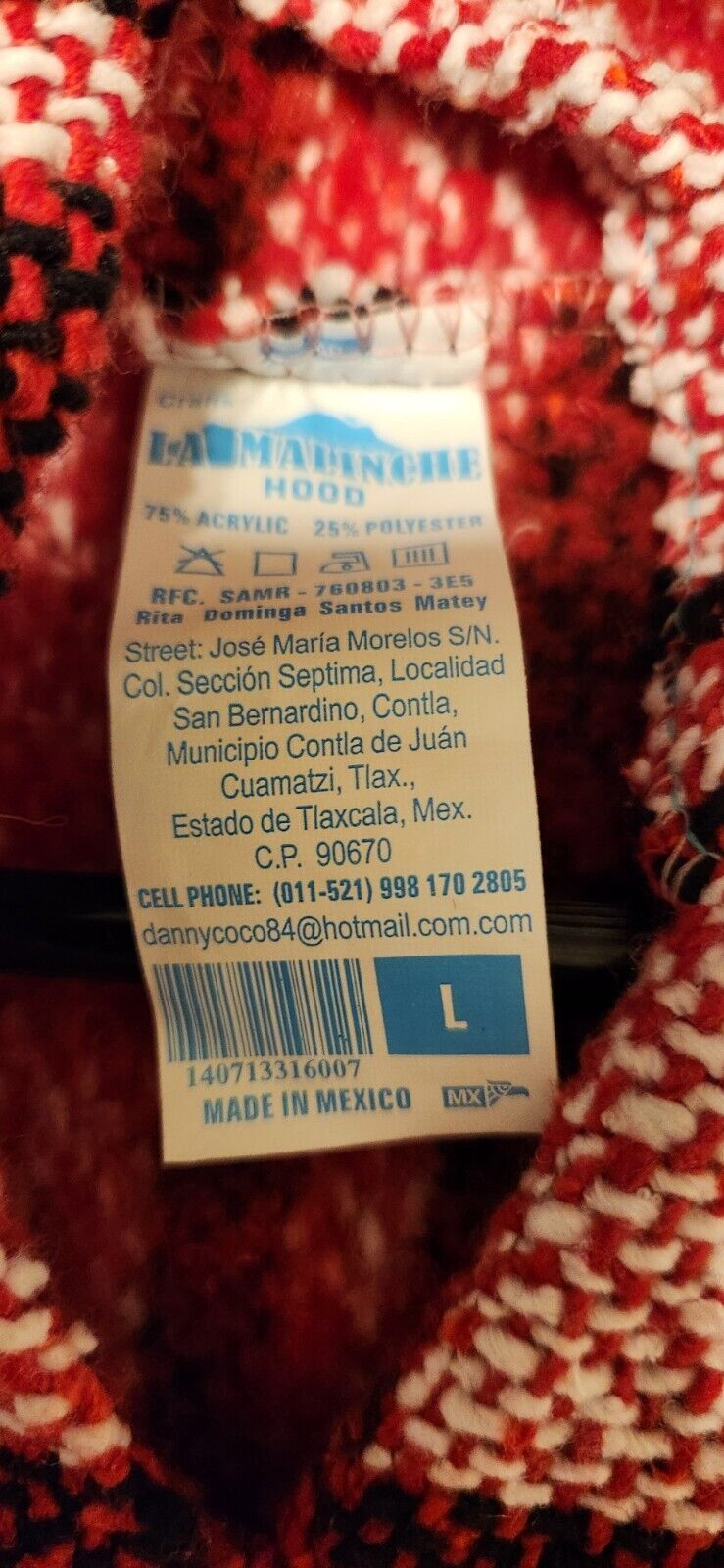 La Malinche Unisex Pullover Mexican Baja Hooded S… - image 2