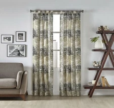 Pairs to Go Marley Tropical Window Panel Pair, 60" x 63", Green, AA2666 *NEW* 