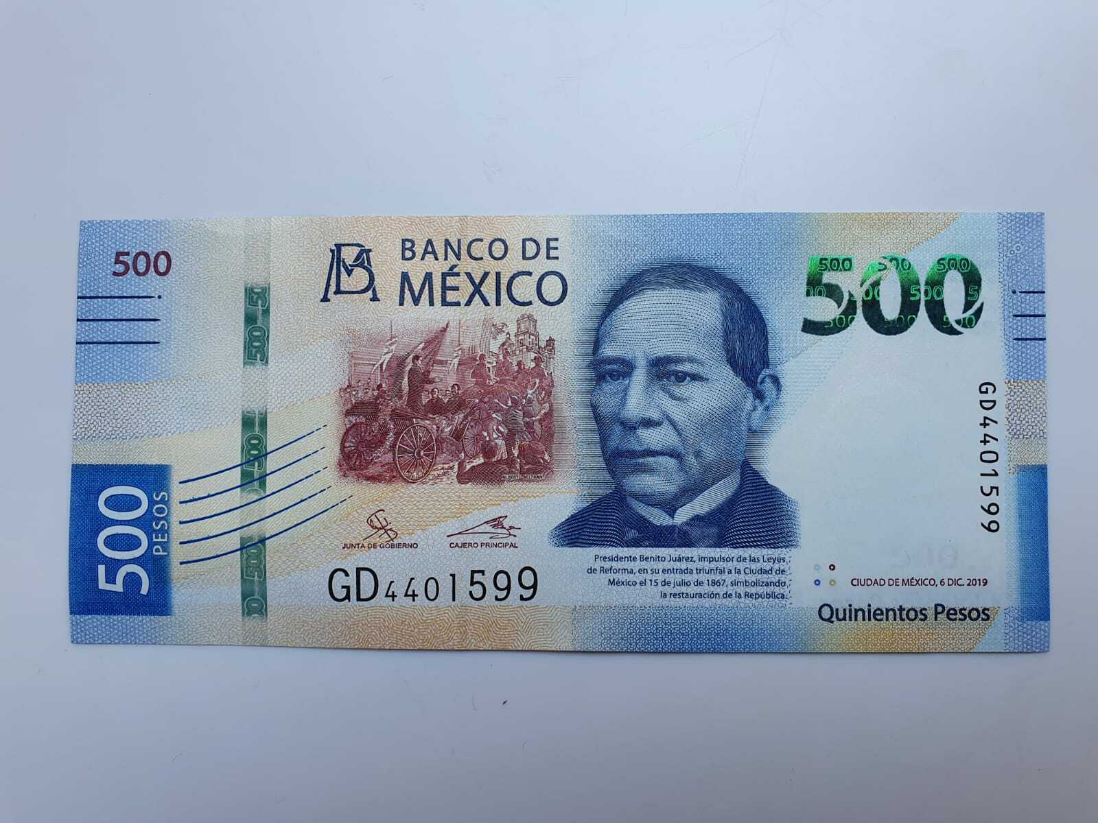 BANKNOTE MEXICO 500 PESOS (CURRENTLY ON CIRCULATION)