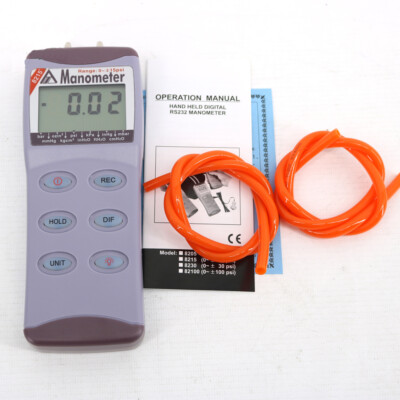 AZ8215 Portable Pressure Tester Digital Manometer Differential Pressure Meter