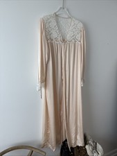 vintage satin silk lace long robe