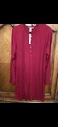 Victoria's Secret So Soft Modal Wide Rib Long Sleeve Henley Dress Size XL -Red — photo 1