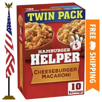 Hamburger Helper Cheeseburger Macaroni, Made With Real Cheese, 13.6 oz., Twin Pa