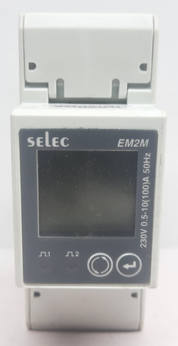 SELEC EM2M-1P-C-100A METER ELECTRICAL POWER DIGITAL FOR DIN RAIL LCD - Picture 2 of 10
