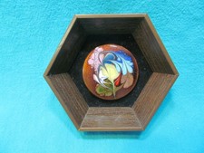 JUDAICA WALL SHADOW BOX WITH PAINTED ENAMEL D...