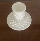 Hobnail Milk glass Candle Holder 3-1/8"