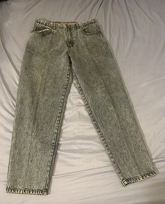 Vtg 90s Paco Sports International Acid Wash Denim Blue Jeans36x32 Made Hong Kong