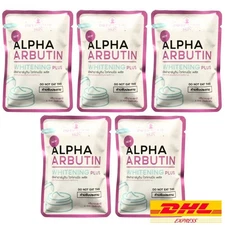 5X Alpha Arbutin Whitening Plus 10 Caps Brighten & Even Skin Tone Naturally DHL