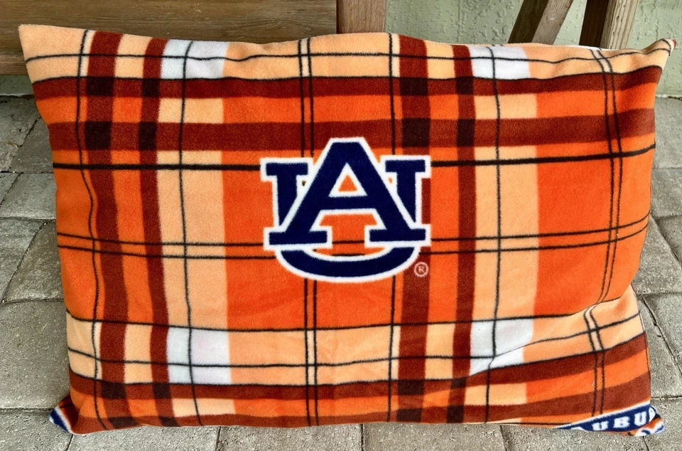 Fronha de lã Auburn University capa falsa travesseiro padrão tamanho NOVO - Imagem 2 de 4