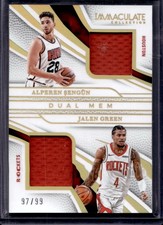 2024 Immaculate Collection Sengun Green Dual Mem #/99