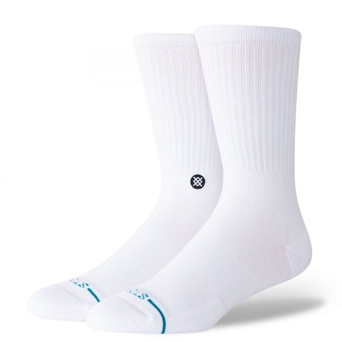 Stance Men's Icon Crew Socks White/Black - M311D14ICO-WHB, White Black