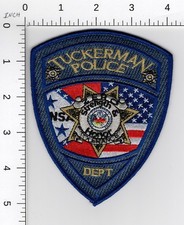TUCKERMAN ARKANSAS ( ZERO TOLERANCE ) MYLAR COLLECTIBLE POLICE EMBROIDERED PATCH