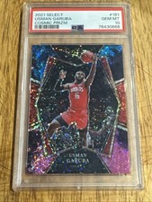 2021-22 Panini Select - Premier Level Usman Garuba #161 Cosmic Prizm (RC) PSA 10