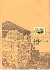 Programa de Ceremonia Firmado Dos Veces Artista USPS FDC #1409 C1 Fort Snelling 150th 1970