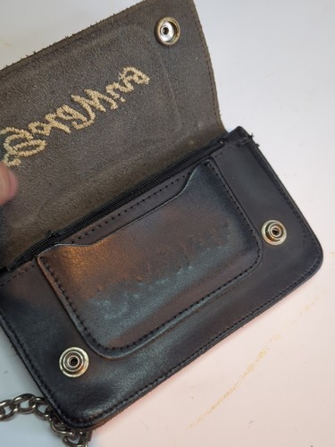 Goldwing Leather Biker Wallet With Chain 5 Pockets Incl Zipped Pocket Thick Hide - Picture 4 of 9