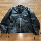 Vintage American Top Leather Motorcycle Jacket Sz 50 Biker Rockstar Style