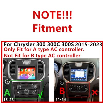 9'' w/ Carplay Car Stereo Radio GPS WIFI For Chrysler 300 300C 300S 2015 - 2023