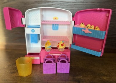 Shopkins Pink Fridge Refrigerator Playset Toy with Accessories Mini Eggs