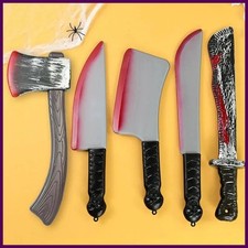 Halloween Bloody Fake Knife Plastic Axe for Kids Toy Gift Horror Cosplay Costume
