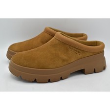 Koolaburra by UGG Womens Size 8.5 Neerie Chestnut Suede Clogs Mules Shoes